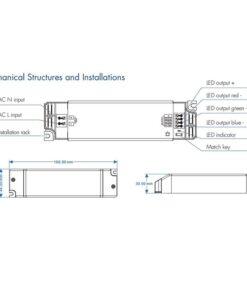 Alimentatore Dimmerabile CV 12V 40W 3 Canali Con Telecomando RF 2.4G Per Striscia Led 12V PB-40-12-3