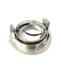 Porta Faretto Led GU10 MR16 Orientabile Rotondo Con Ghiera Cromato