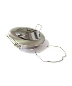 Porta Faretto Led GU10 MR16 Orientabile Rotondo Con Molla Satinato