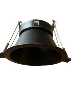 Porta Faretto Da Incasso Nero, Per Led GU10 MR16 Rotondi, Foro 75mm, 96X60mm, Profondo Effetto Retroilluminato