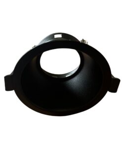 Porta Faretto Da Incasso Nero, Per Led GU10 MR16 Rotondi, Foro 75mm, 96X60mm, Profondo Effetto Retroilluminato