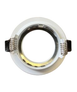 Porta Faretto Da Incasso Bianco, Per Led GU10 MR16 Rotondi, Foro 75mm, 96X60mm, Profondo Effetto Retroilluminato