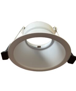 Porta Faretto Da Incasso Bianco, Per Led GU10 MR16 Rotondi, Foro 75mm, 96X60mm, Profondo Effetto Retroilluminato