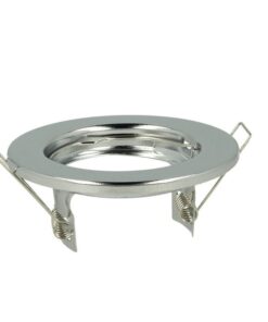 Alternative view of 2 PZ Porta Faretti LED GU10 MR16 Rotondi Fissi con Molla Cromati SKU 3586