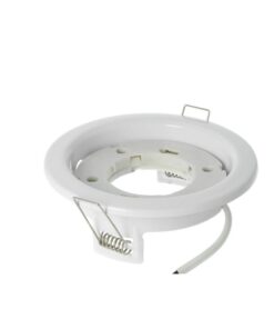 Porta Faretto Led GX53 Rotondo Fisso Carcassa Bianca Spotlight Fitting SKU-3675