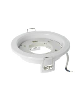 Porta Faretto Led GX53 Rotondo Fisso Carcassa Bianca Spotlight Fitting SKU-3675