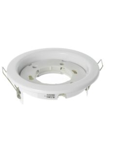 Porta Faretto Led GX53 Rotondo Fisso Carcassa Bianca Spotlight Fitting SKU-3675