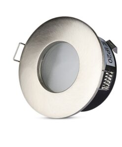 Alternative view of Porta Faretto Led GU10 MR16 Incasso Rotondo Colore Nichel Satinato Impermeabile IP54 SKU-3614