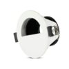 Porta Faretto Led GU10 MR16 Da Incasso Bianco Asimmetrico Mezza Luna Foro 70mm SKU-8599