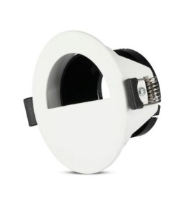 Porta Faretto Led GU10 MR16 Da Incasso Bianco Asimmetrico Mezza Luna Foro 70mm SKU-8599