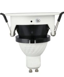 Alternative view of Porta Faretto Led GU10 MR16 Da Incasso Bianco Asimmetrico Mezza Luna Foro 70mm SKU-8599