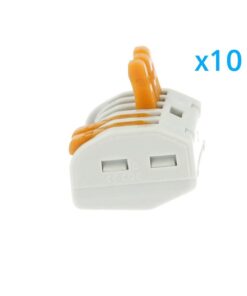 10 Morsetti a Molla 5 Leve Riutilizzabili Connettori Per Cavi Elettrici Facili