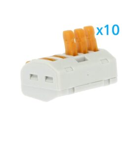 10 Morsetti a Molla 5 Leve Riutilizzabili Connettori Per Cavi Elettrici Facili