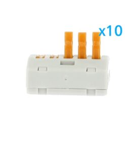 10 Morsetti a Molla 5 Leve Riutilizzabili Connettori Per Cavi Elettrici Facili