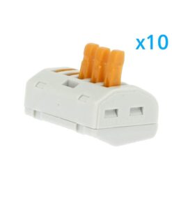 10 Morsetti a Molla 5 Leve Riutilizzabili Connettori Per Cavi Elettrici Facili