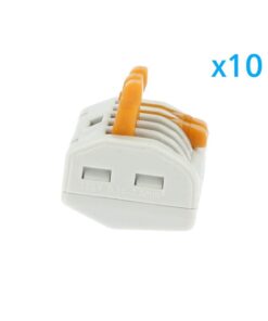 10 Morsetti a Molla 5 Leve Riutilizzabili Connettori Per Cavi Elettrici Facili