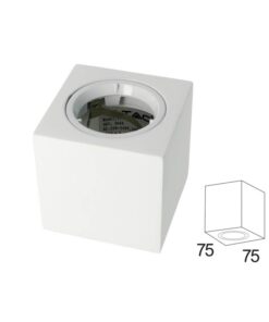 Alternative view of Portafaretto Da Soffitto Quadrato In Gesso Verniciabile Per Lampade GU10 Con Anello In Alluminio Bianco SKU-3666