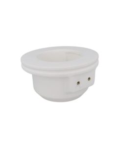 Portafaretto Da Incasso A Scomparsa Corpo Rotondo In Gesso Vetro Satinata Portalampada GU10 Incluso SKU-3692