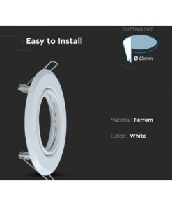 Alternative view of 2 PZ Porta Faretti LED GU10 MR16 Rotondi Orientabili con Molla Bianchi SKU 8938
