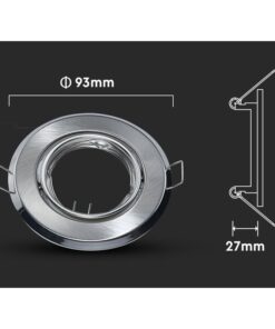 Alternative view of 2 PZ Porta Faretti LED GU10 MR16 Rotondi Orientabili con Molla Nichel Satinato SKU 8939