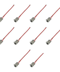 10 Pezzi Connettore Trasparente Invisibile 8mm 2 PIN per Chiudere 2 Strisce LED COB