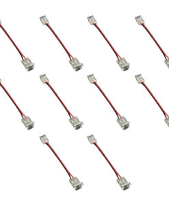 10 Pezzi Connettore Trasparente Invisibile 8mm 2 PIN per Collegare 2 Strisce LED COB