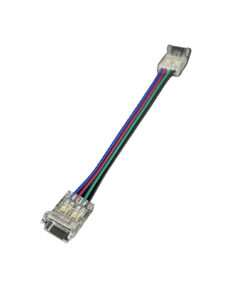 10 Pezzi Connettore Trasparente Invisibile 10mm RGB 4 PIN per Collegare Strisce LED