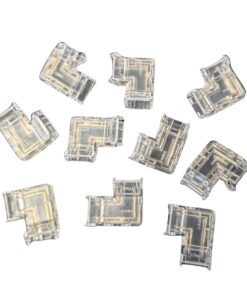 10 Pezzi Connettore Trasparente 10mm RGB Angolare 90° 2 PIN per Unire 2 Strisce LED