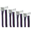 4 PZ Connettore 12mm Per Chiudere Striscia Led Smd RGB 5050 Senza Saldare