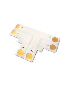 4 PZ Connettore Passo 10mm Forma T per Allungare e Curvare Striscia LED Monocolore Larghezza 10mm