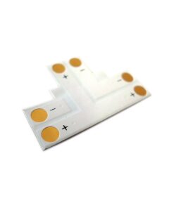 4 PZ Connettore Passo 10mm Forma T per Allungare e Curvare Striscia LED Monocolore Larghezza 10mm