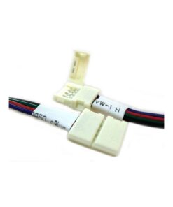 4 PZ Connettore 10mm Per Chiudere Striscia Led Smd RGB 5050 Senza Saldare
