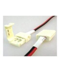 4 PZ Connettore 8mm Per Chiudere Striscia Led Smd 3528 Senza Saldare