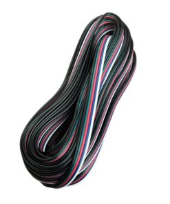 10 Metri Cavo Filo Elettrico Piattina Penta Polare 5X0,25 mmq Cavo di Prolunga Per Striscia Led RGBW