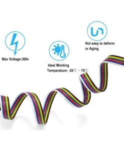 Alternative view of 10 Metri Cavo Elettrico Piattina Esa Polare 6X0,25 mmq Per Striscia Led RGBWW RGB+CCT