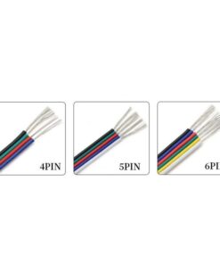 10 Metri Cavo Elettrico Piattina Esa Polare 6X0,25 mmq Per Striscia Led RGBWW RGB+CCT
