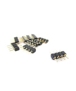 Alternative view of 10 PZ Spina Maschio 4 Pin Nera per Connessione Striscia Led RGB Controller