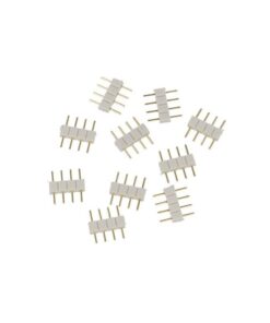Alternative view of 10 PZ Spina Maschio 4 Pin Bianca per Collegamento Striscia Led RGB Controller