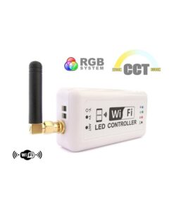 WiFi Mini Centralina Led CCT Dimmer RGB Controller Domotica Con Iphone iOS Smartphone Android 12V 24V 3X4A