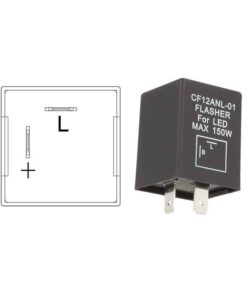 Flasher Led Lampeggiatore Rele Relay 2 Pin CF12 Positivo Sinistra 12V Per Frecce Led Auto Americane