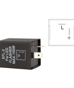 Flasher Led Lampeggiatore Rele Relay 2 Pin EFL2 Positivo Destra 12V Per Frecce Led Auto Americano