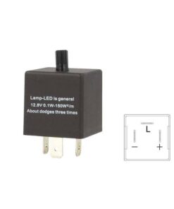 Flasher Led Lampeggiatore Rele Relay Frequenza Regolabile 3 Pin 12V CF14 Per Frecce Led Auto Europea Americano