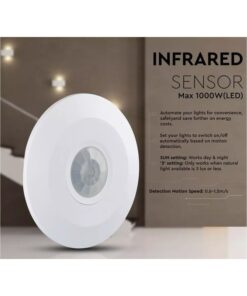 Alternative view of Sensore PIR Movimento e Crepuscolare Timer Da Soffitto Carcassa Bianca 220V 360 Gradi SKU-5086