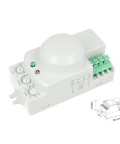 Sensore Micro Onde Microwave Sensor Montaggio a Plafone Da Parete Soffitto IP20 220V Max 200W Manual Override SKU-1446