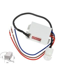 Sensore di Movimento a Infrarossi e Crepuscolare Montaggio Da Incasso Foro 12mm IP20 360 Gradi SKU-5082