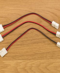 3 Pezzi Connettore 8mm 2 PIN, Per Collegare 2 Striscia Led Smd con Passo da 8mm Senza Saldare, Cavo 15cm