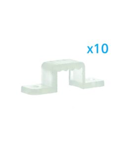 10 PZ Clip Fissaggio Rigido 10x7 mm per Bobina Striscia Led Impermeabile