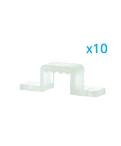 10 PZ Clip Fissaggio Rigido 10x7 mm per Bobina Striscia Led Impermeabile