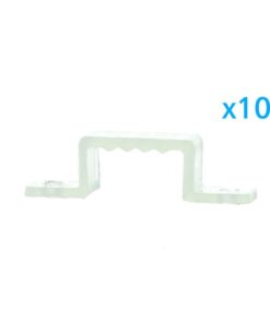 10 PZ Clip Fissaggio Rigido 14x7 mm per Bobina Striscia Led Impermeabile