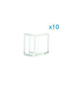 10 PZ Gommini PVC Morbida 10X6 mm per Chiusure Striscia Bobina Led Impermeabile